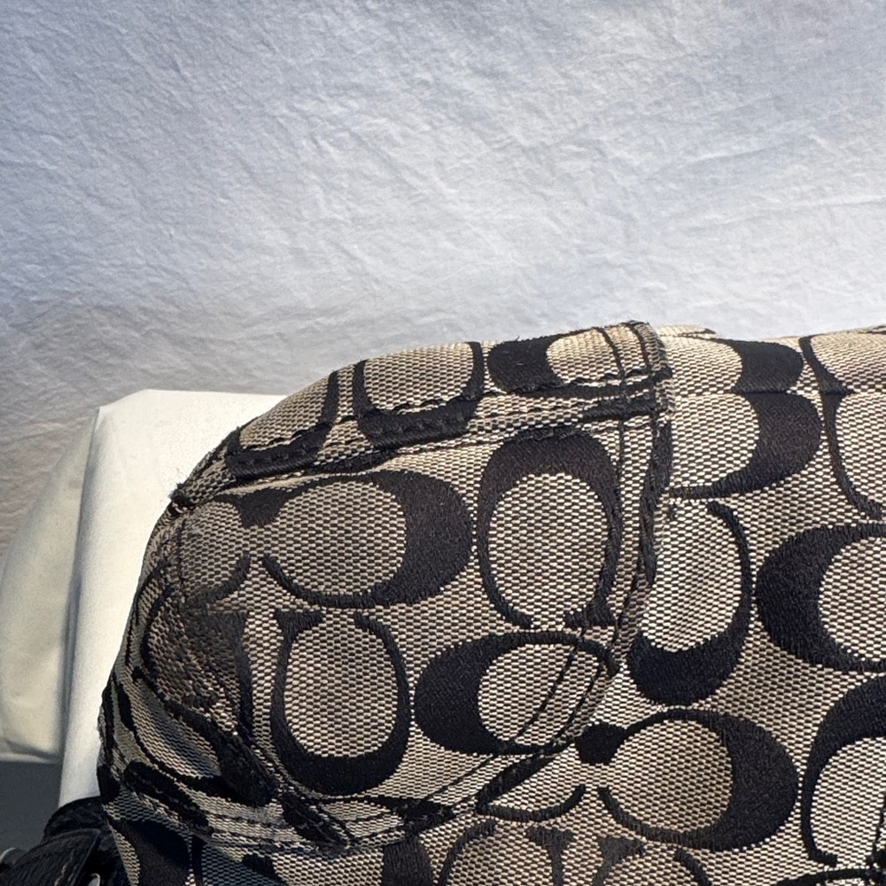 Coach Black and Gray Signature Crossbody Bag - Picture 10 of 13